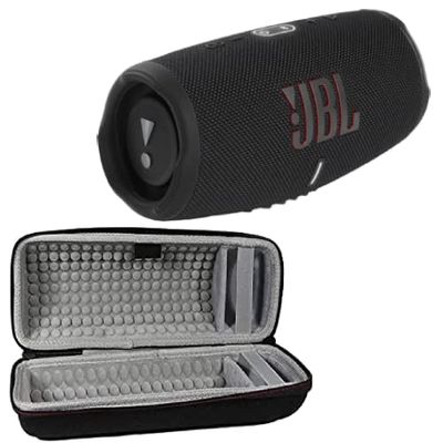 JBL Charge 5 - Portable Bluetooth Speaker with Hardshell CCI Case - Black (Renewed)