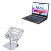 BoxWave Stand and Mount Compatible with Hasee Ares Z7-CT5NA - Executive VersaView Laptop Stand, Ergonomic Adjustable Viewing Angle Metallic Riser - Metallic Silver view 1