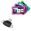 BoxWave Smart Gadget Compatible with Contixo V10 (7 in) - AllReader SD Card Reader, microSD Card Reader SD Compact USB - Jet Black view 1
