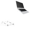 BoxWave Stand and Mount Compatible with Slimbook Prox (14 in) - Pocket Aluminum Stand 3-in-1, Portable Multi Angle Viewing Riser - Metallic Silver view 1