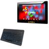 BoxWave Keyboard Compatible with Linsay F10XIPS (10.1 in) - SlimKeys Bluetooth Keyboard - with Backlight, Portable Slim LED 7 Colors - Jet Black