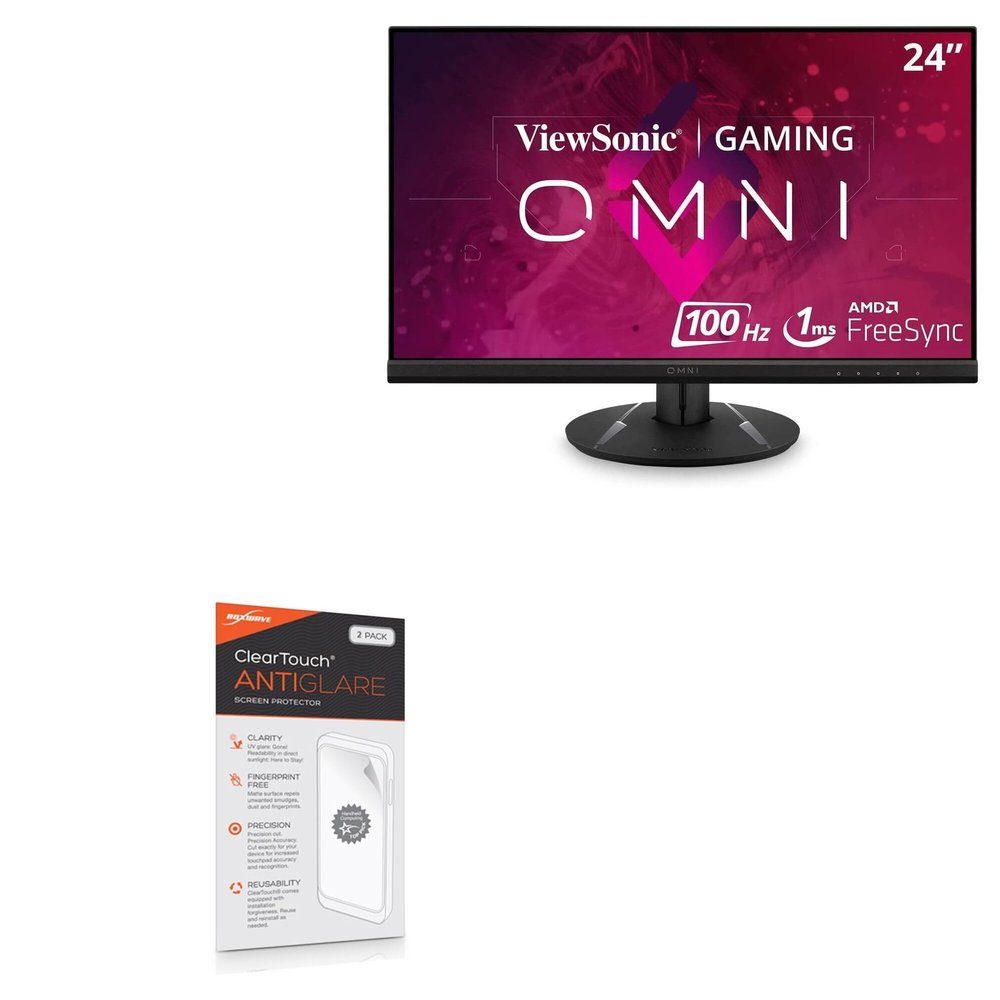 BoxWave Screen Protector Compatible with Viewsonic VX2416 165Hz (24in) - ClearTouch Anti-Glare (2-Pack), Anti-Fingerprint Matte Film Skin