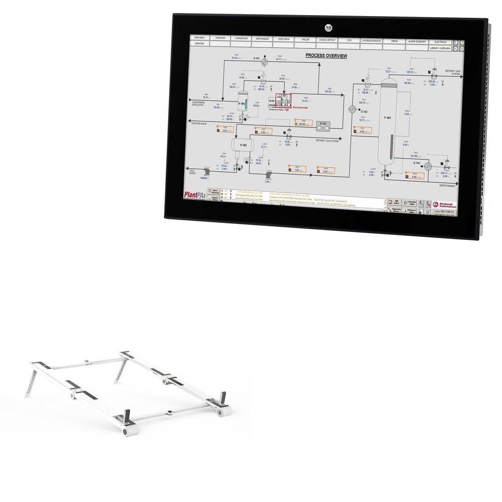 BoxWave Stand and Mount Compatible with Allen Bradley VersaView 6300M (15.6 in) [16:9 Aspect Ratio] - Pocket Aluminum Stand 3-in-1, Portable Multi Angle Viewing Riser - Metallic Silver