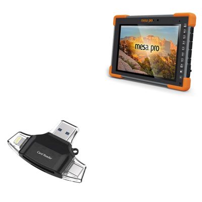 BoxWave Smart Gadget Compatible with Juniper Systems Mesa Pro - AllReader SD Card Reader, microSD Card Reader SD Compact USB - Jet Black