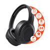 HyperGear Headphones Wireless - Black Active Noise Cancelling Headphones Over Ear Bluetooth HD Audio Deep Bass Dual Noise Canceling Mics ANC Gym Headphone Wireless Over Ear Sound Cancelling Foldable view 1