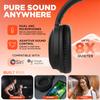 HyperGear Headphones Wireless - Black Active Noise Cancelling Headphones Over Ear Bluetooth HD Audio Deep Bass Dual Noise Canceling Mics ANC Gym Headphone Wireless Over Ear Sound Cancelling Foldable view 3