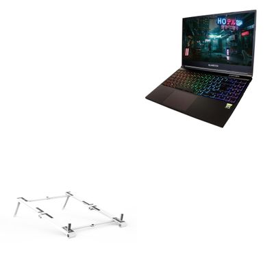BoxWave Stand and Mount Compatible with Slimbook Titan (15.6 in) - Pocket Aluminum Stand 3-in-1, Portable Multi Angle Viewing Riser - Metallic Silver