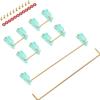 Zkeebs DUROCK V2 Screw-in Stabilizers, 7U, 6.25U, 2U Clear PCB Mount Stabilizer Pre-Clipped, Wire Popping PCB Screw Stabs for Mechanical Keyboards (80% TKL Kit) (Miami Vice Teal) view 1