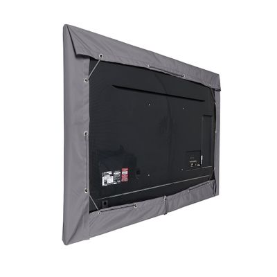Covermates Outdoor Half TV Cover - Various Sizes - Durable Polyester - Weatherproof - Dustproof - Draw Cord Closure - Outdoor TV Covers, 47W x 4D x 29H, Charcoal