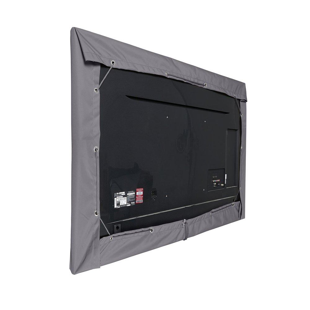 Covermates Outdoor Half TV Cover - Various Sizes - Durable Polyester - Weatherproof - Dustproof - Draw Cord Closure - Outdoor TV Covers, 47W x 4D x 29H, Charcoal