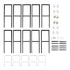 GXFCHYL Wall Mount 34 Inch Media Storage Rack, CD DVD Organizer Metal Shelf, Cube Storage Media Shelf and Video Game Organizer (5, Black) view 3