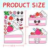 15 Sheets Make Your Own Cake Stickers for Girls Kids Boys Toddlers Create Face Sticker Set Large Print Decal Pack Custom Waterproof Vinyl Decals Birthday Gifts Decoration Supplies view 2