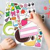 15 Sheets Make Your Own Cake Stickers for Girls Kids Boys Toddlers Create Face Sticker Set Large Print Decal Pack Custom Waterproof Vinyl Decals Birthday Gifts Decoration Supplies view 3