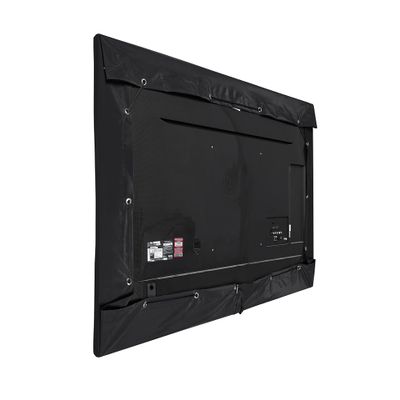 Covermates Outdoor Half TV Cover - Various Sizes, Light Weight Material, Weatherproof, Dustproof, Cinching Drawcord, Outdoor TV Covers, 65-68 Inch Screen Size, Black