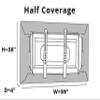 Covermates Outdoor Half TV Cover - Various Sizes, Light Weight Material, Weatherproof, Dustproof, Cinching Drawcord, Outdoor TV Covers, 65-68 Inch Screen Size, Black view 3