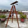 Mary Nautical  62" Floor-Standing Admirals Antique Brass Binoculars | Fully Functional Nautical Decor with Wooden Tripod view 4