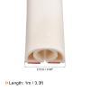 uxcell D25 3.3ft Floor Cord Cover, PVC Cord Cover Floor, Wire Cover for Extension Cords, Protect Wires & Prevent Cable Trips, Hole Width: 0.39", Beige view 2