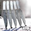 LOT OF 5 PIECES HAND FORGED DAMASCUS STEEL FULL TANG KNIFE BLANK BLADE KNIFE MAKING SUPPLIES (5 Damascus steel) view 4