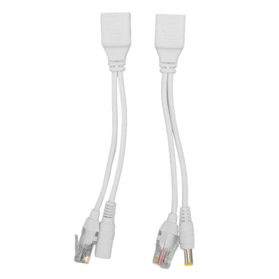 12V POE Splitter Adapter with Design, Strong Compatibility, and Easy Installation for IP Camera, Plug and Play (White)