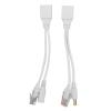 12V POE Splitter Adapter with Design, Strong Compatibility, and Easy Installation for IP Camera, Plug and Play (White) view 1