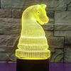 Jinnwell 3D Chess Night Light Lamp Illusion 7 Color Changing Touch Switch Table Desk Decoration Lamps Led Christmas Gift with Acrylic Flat ABS Base USB Cable Toy view 1