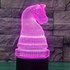 Jinnwell 3D Chess Night Light Lamp Illusion 7 Color Changing Touch Switch Table Desk Decoration Lamps Led Christmas Gift with Acrylic Flat ABS Base USB Cable Toy view 2