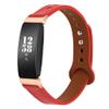 Wongeto Leather Bands Compatible With Fitbit Inspire 2/HR/Inspire, Genuine Leather Quick Release Strap for Fitness Tracker, Women Men (Red) view 2