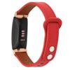 Wongeto Leather Bands Compatible With Fitbit Inspire 2/HR/Inspire, Genuine Leather Quick Release Strap for Fitness Tracker, Women Men (Red) view 3
