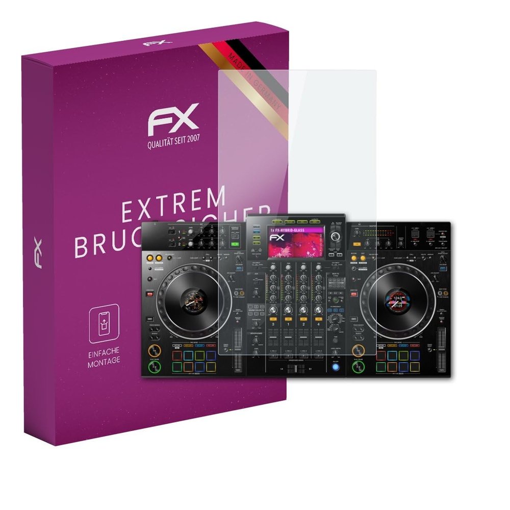 atFoliX Plastic Glass Protective Film compatible with Pioneer XDJ-XZ, 9H Hybrid-Glass FX Screen Protector