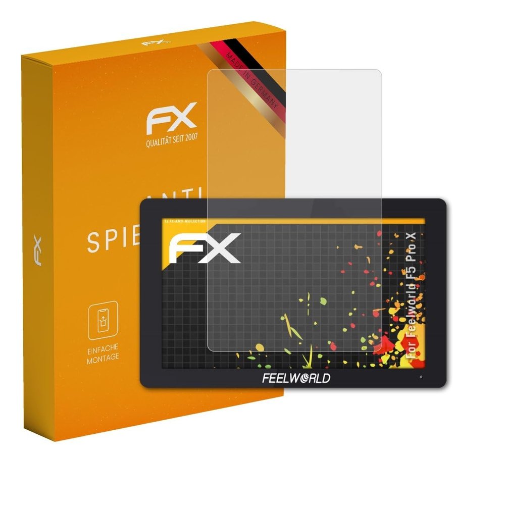 atFoliX Screen Protector compatible with Feelworld F5 Pro X Screen Protection Film, anti-reflective and shock-absorbing FX Protector Film