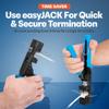 Everest easyJACK - 90 Angled Speed Termination Keystone Tool Set - with 20-Pack of RJ45 Cat6 Keystone Jacks in Gray (Slim Profile Design) - Time Saver Network Punch Down Tool Cat6 view 3