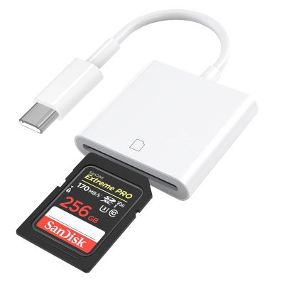 (Apple MFi Certified) iPhone 17 SD Card Reader, esbeecables USB C to SD Card Reader Trail Camera Viewer SD Memory Card Reader Adapter Plug and Play for iPhone 17/Air, 16/15 Plus 16/15Pro iPad, MacBook