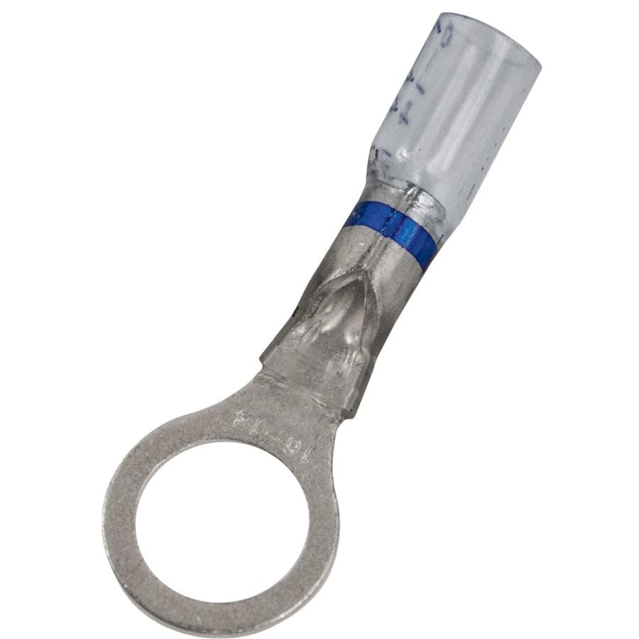 Auveco # 22961 Crystal Clear Seal Ring Terminals - 16-14 Awg 3/8" Stud. Qty 15.
