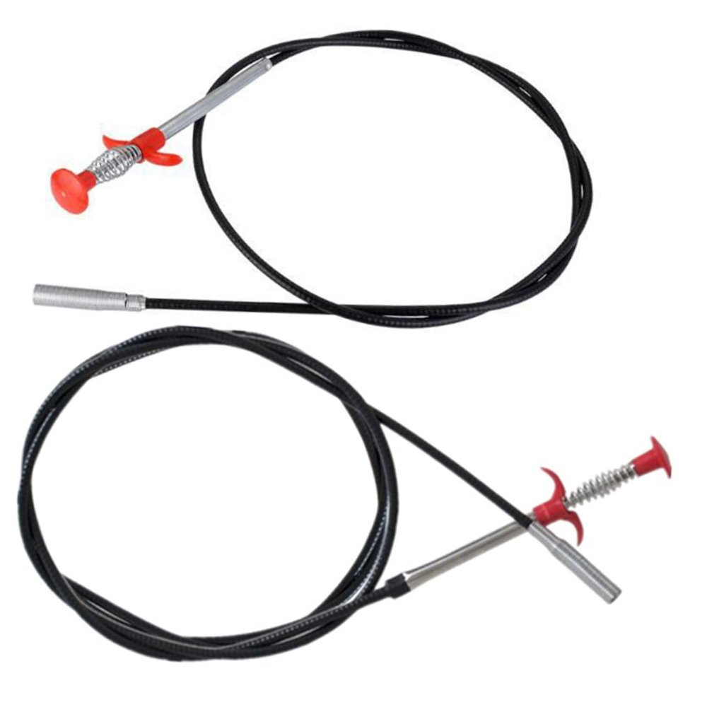 KALLORY 2pcs Flexible Drain Grabber Tools Bendable for Kitchen and Bathroom Clogs and Reach and Construction for Removing Blockages Tight Spaces