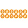 12 Pack Bitcoin Logo Sticker - BTC Bit Coin Crypto Vinyl Decal for Laptop Phone Car Small and Large (2" x 2" (12 Pack)) view 1