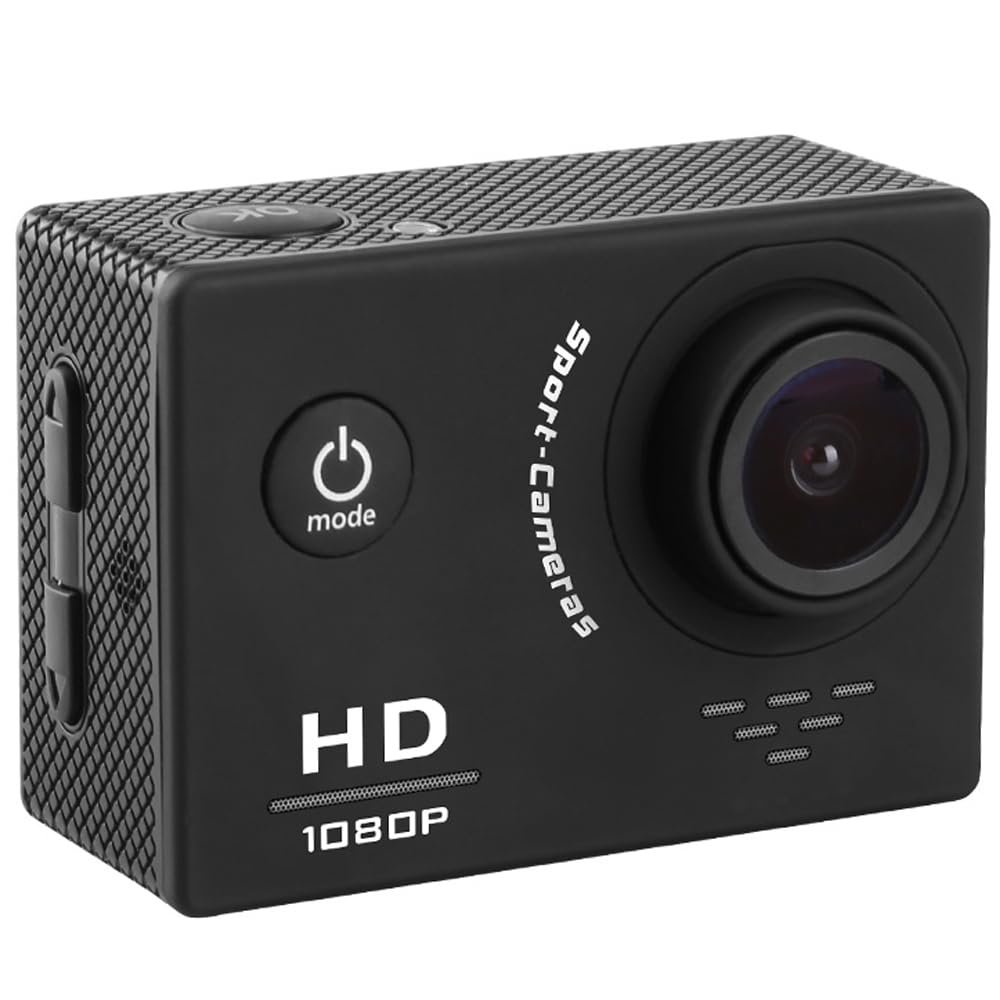 12MP Full HD 1080P Sports Action Camera With 2.0 Inch Display - 140 Wide Angle 30m/98ft Waterproof Camera for Underwater Sports - Mini Action Camera with Complete Mounting Accessories Kit