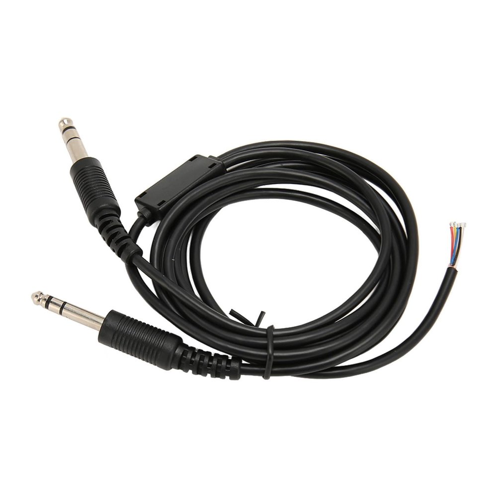 2M / 6.6Ft DIY Aviation Headset Replacement Cable, Dual GA Plug Replacement Cable for Aviation Headphone Headset for