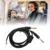 2M / 6.6Ft DIY Aviation Headset Replacement Cable, Dual GA Plug Replacement Cable for Aviation Headphone Headset for view 3