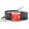 Nakamichi Excel Series 24k Gold Plated Banana Plugs with Speaker Cable Wire 99.9% Oxygen-Free Copper (OFC) Heavy Duty Braided for Amplifier Hi-Fi Home Theatre - Black (12 AWG / 10 feet / 3.0m) view 1