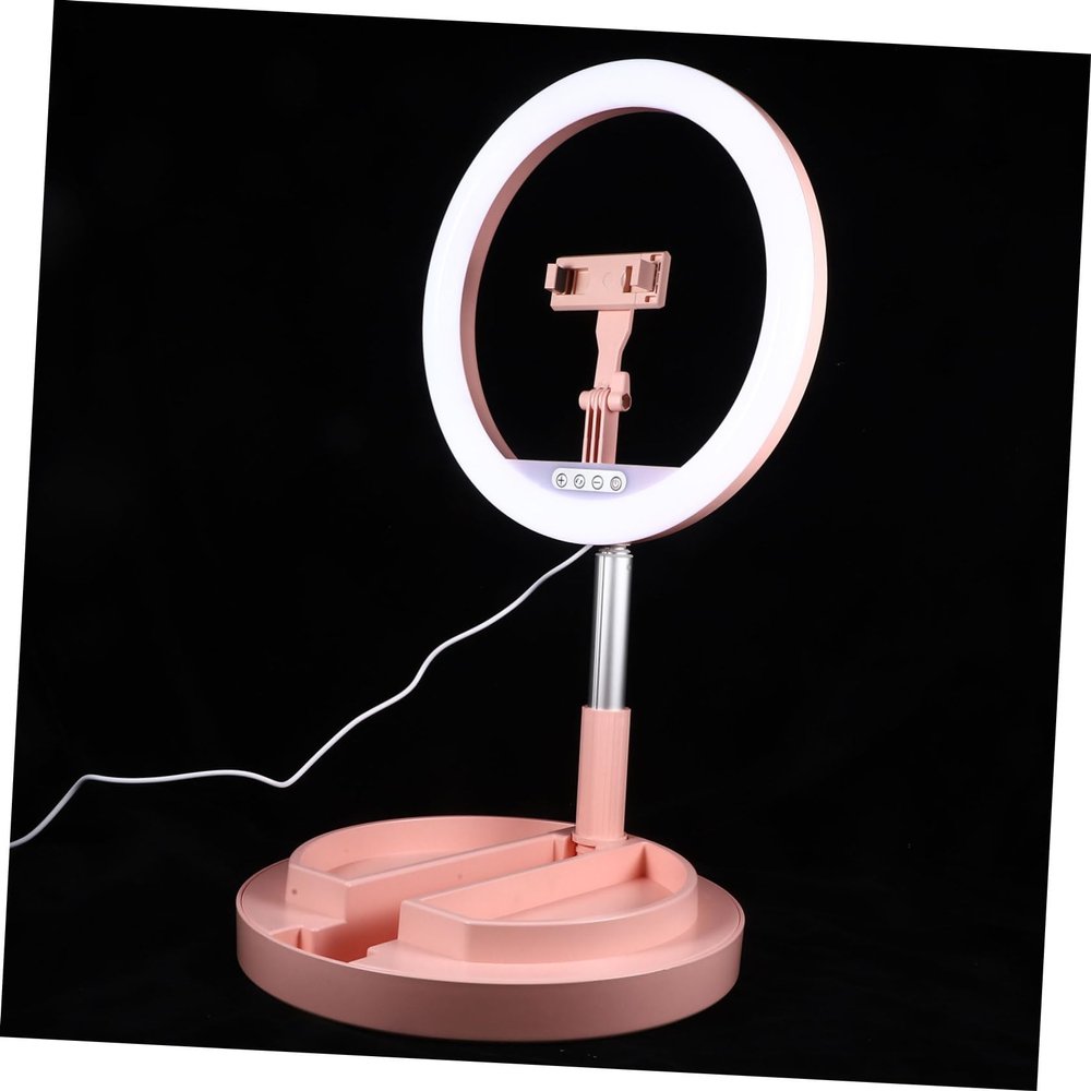 DOITOOL 1pc Led Light Retractable Phone Stand Portable Color Fill Light for Live Streaming and Photography USB Powered Easy Brightness Control Lightweight Design