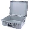 Pelican 1600 Case by ColorCase - Silver - Large Size Waterproof Case (Case Only) - Silver Handle & Latches view 1