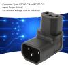4Pcs C14 to C13 Power Adapter, IEC 320 Male C14 to Up Direction Right Angled 90 Degree IEC Female C13 Power Extension Adapter view 3