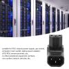 4Pcs C14 to C13 Power Adapter, IEC 320 Male C14 to Up Direction Right Angled 90 Degree IEC Female C13 Power Extension Adapter view 4
