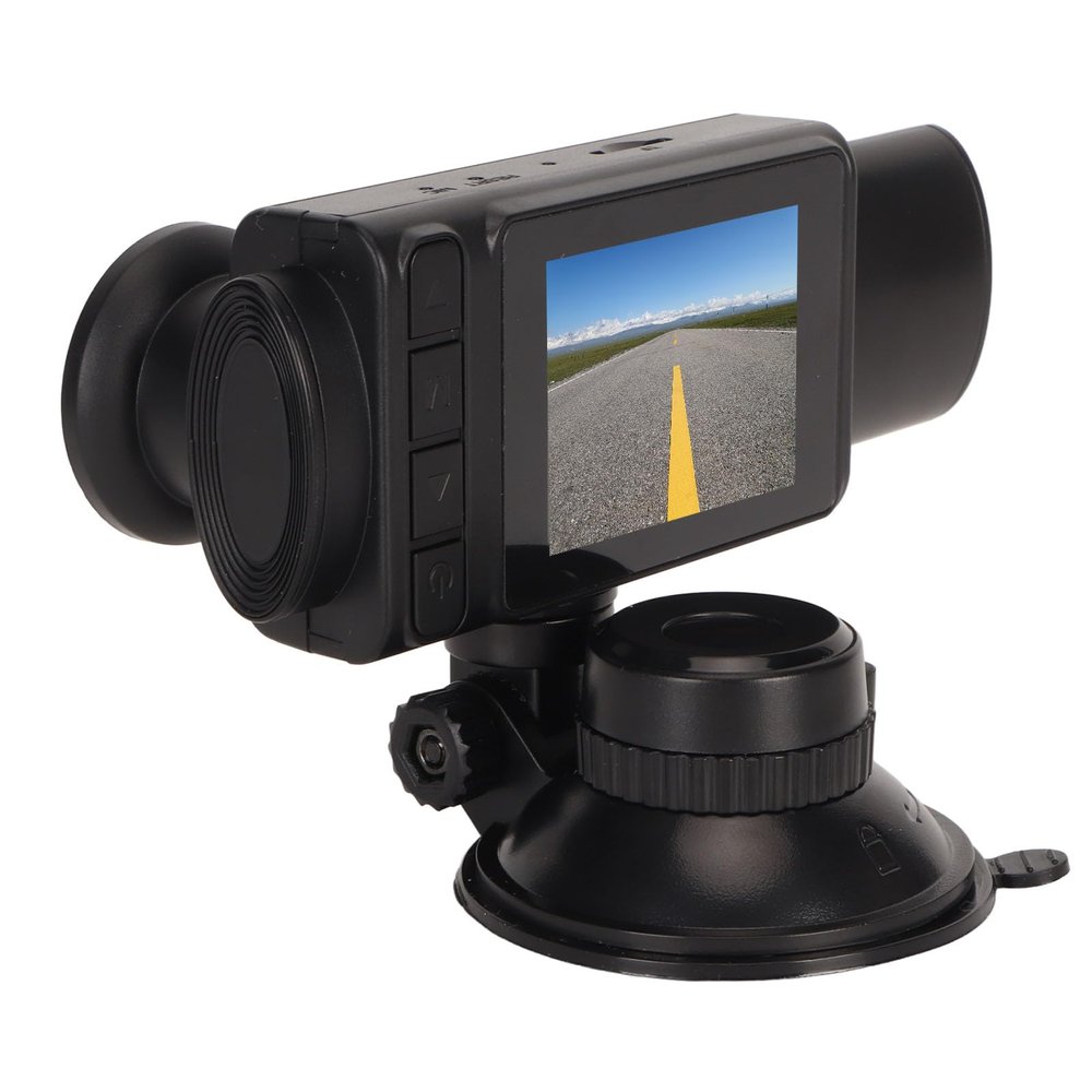 Car DVR, Night 1080P Recording 3 Way Dash Cam Motion Detection for Vehicles (Black)