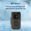 Emerson EPC-1001 Portable Cassette Player & Recorder with AM/FM Radio and Bluetooth Connectivity, Built-in Speaker, Auto-Stop Playback, 3.5mm Headphone Jack - Classic Cassette Recording view 2