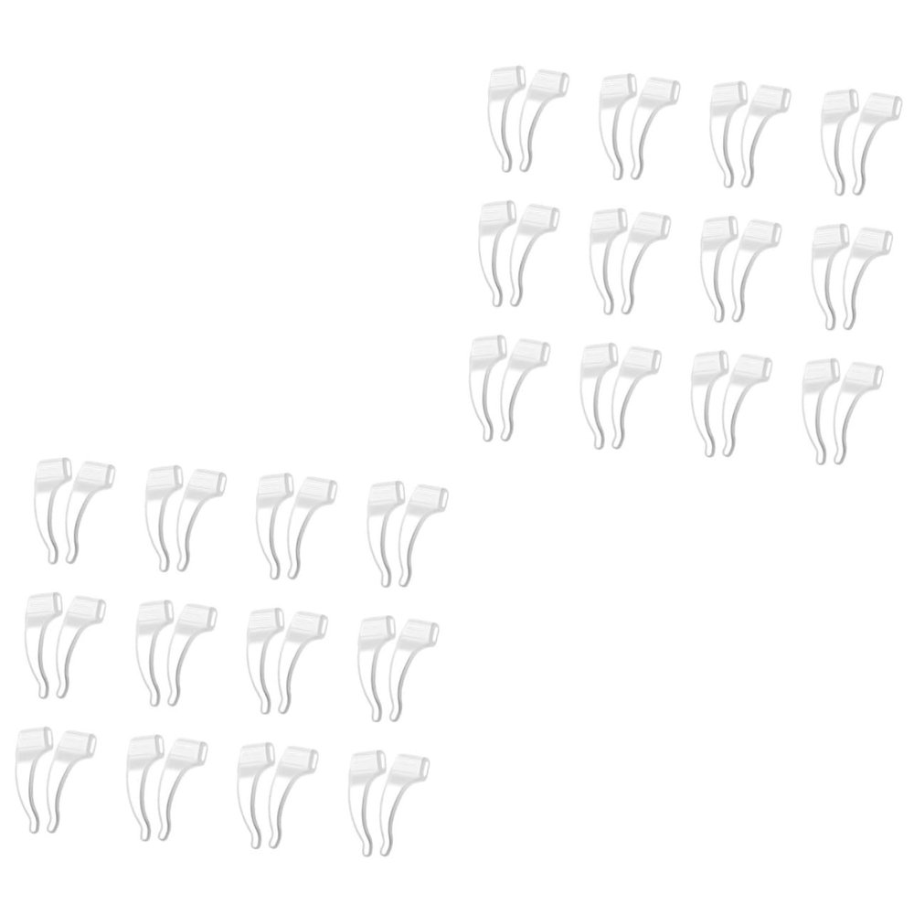 GLEAVI 24pairs Soft Silicone - Eyeglasses Ear Grips Transparent Glasses Retainers for Comfortable Wear During Work Sports and Daily Use