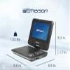 Emerson EPD-7001 Portable 7" DVD Player with Built-in Speaker, Rechargeable Battery, and 180 Swivel Screen  Perfect for DVD Playback and On-The-Go Entertainment view 3