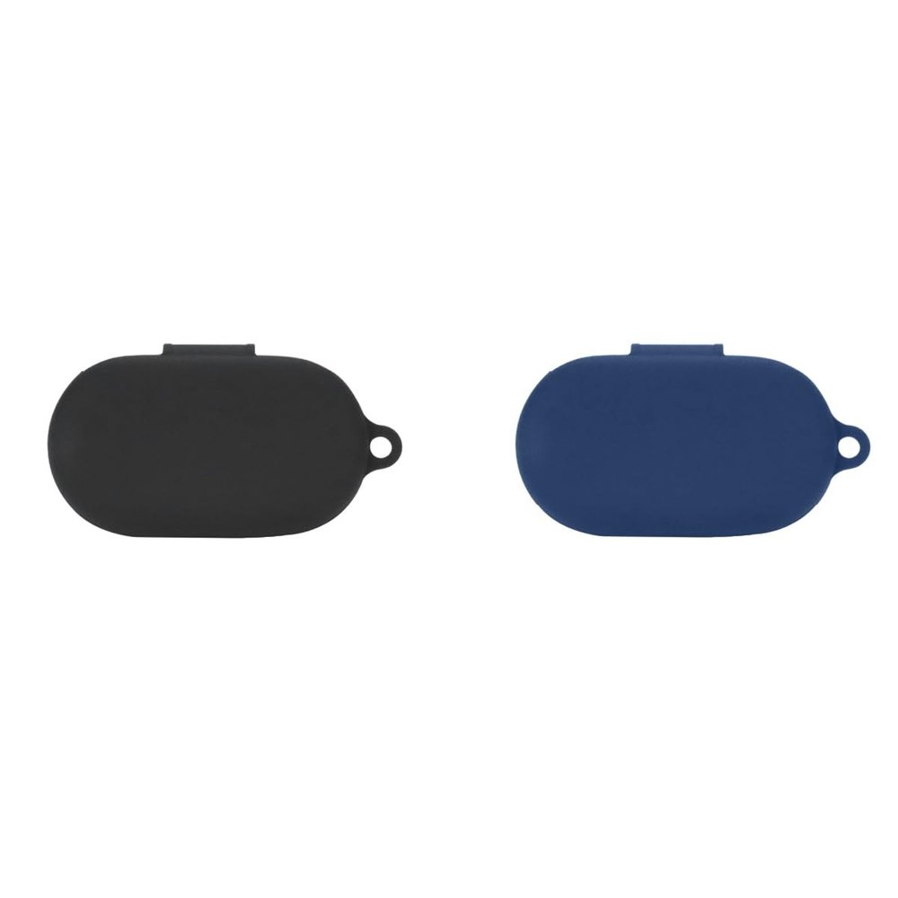 2 Pack DAYJOY Soft Silicone Protective Case Cover Compatible with JBL SOUNDGEAR Sense, Protective Skin Sleeve with Key Chain (Black+Blue)