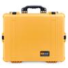 ColorCase Pelican 1600 Case Yellow - Large Size Waterproof Case with Pick & Pluck Foam Set & Mesh Lid Organizer - Black Handle & Latches view 3
