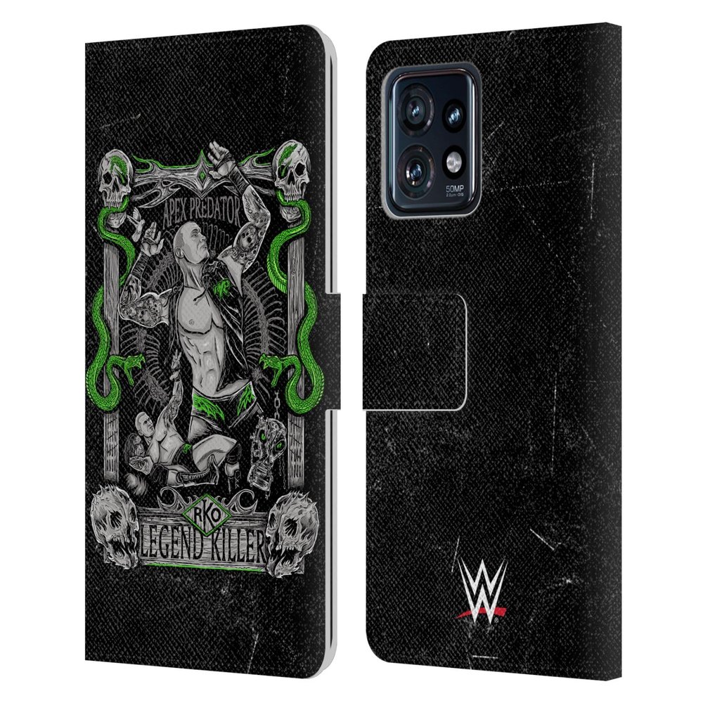 Head Case Designs Officially Licensed WWE Poster Art Randy Orton Leather Book Wallet Case Cover Compatible with Motorola Moto Edge 40 Pro